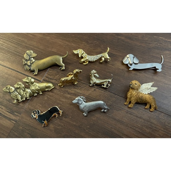 Jewelry - Dachshund weenier dog pins (lot of 9)
